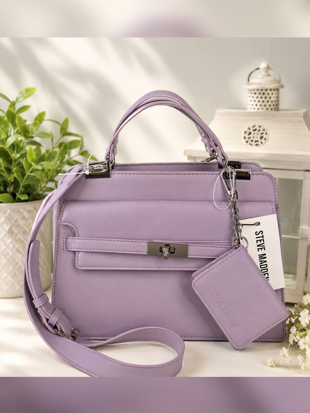 Steve Madden Lavender Top-Handle Satchel